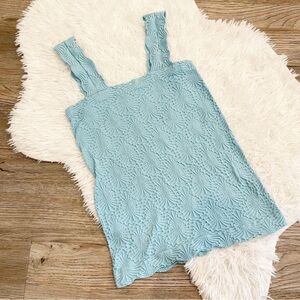 Textured Tank Top Medium Coastal Cowgirl Clean Coconut Girl Boho